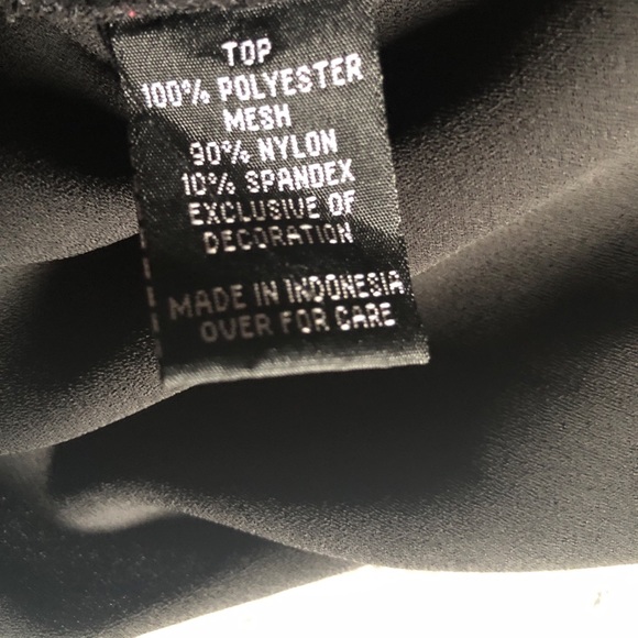 A.Byer Black Shirt with Embroidery Applica at the Neck 2XL - Picture 4 of 5